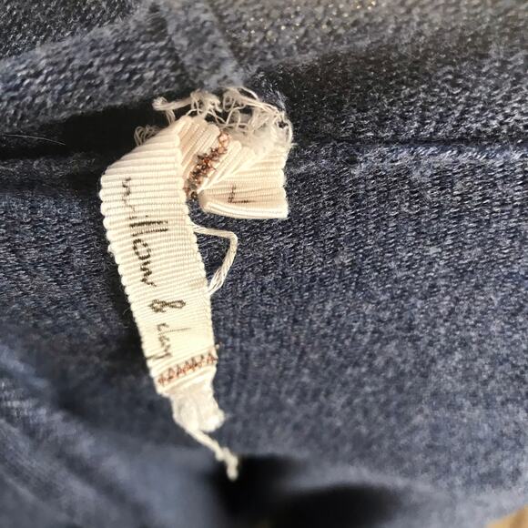 Willow & Clay Asymmetrical Blue Rayon Cardigan Sweater Women's Size Large - Picture 5 of 8